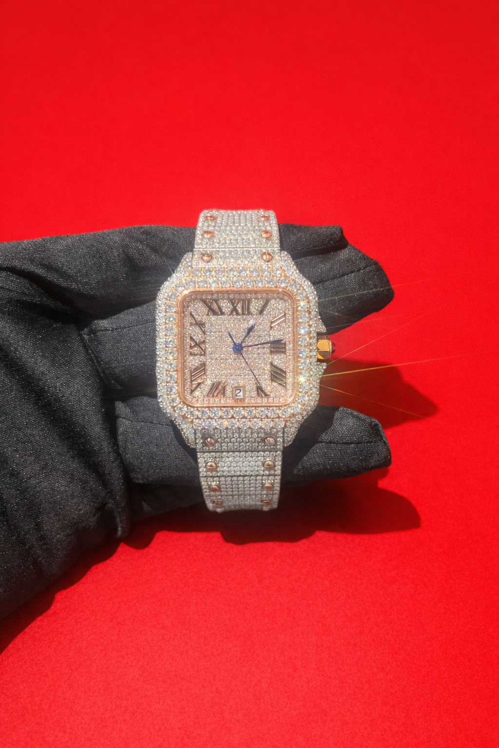 Rose Gold Blue Hand